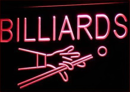 Billiards Pool Room Table LED Neon Sign